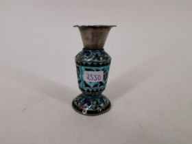 SMALL VASE WITH CLOISONNE,