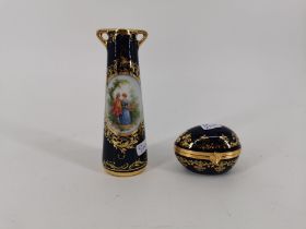 LIDDED BOX AND VASE