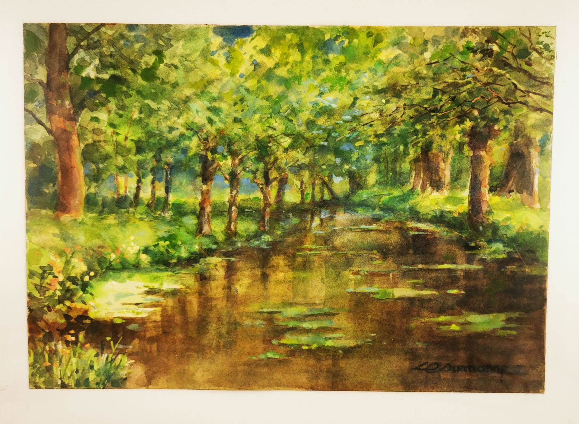 LUCIEN GEORGES SURMONNE - AQUARELL - Bild 2 aus 4