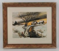 GOUACHE: WINTER LANSCAPE