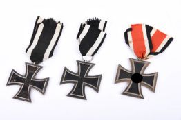 Eisernes Kreuz 2.Klasse 1870, 1914, 1939, alle am Band