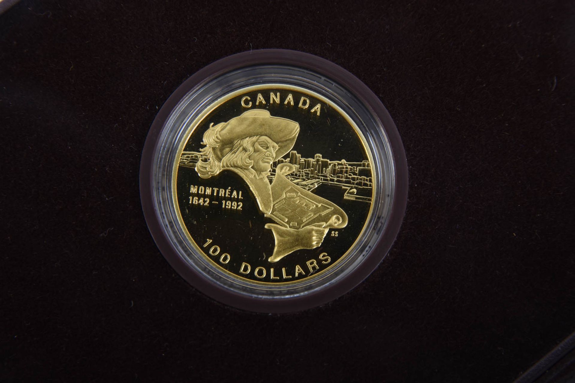 Kanada 100 Dollar, 1992 - 350 Jähriges Jubiläum - Montreal, Goldmünze