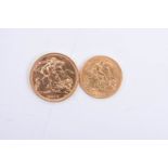 GB 1 Sovereign, 1974 - Goldmünze St. George und der Drache und Großbritannien ½ Pfund (Halb-Sovereig