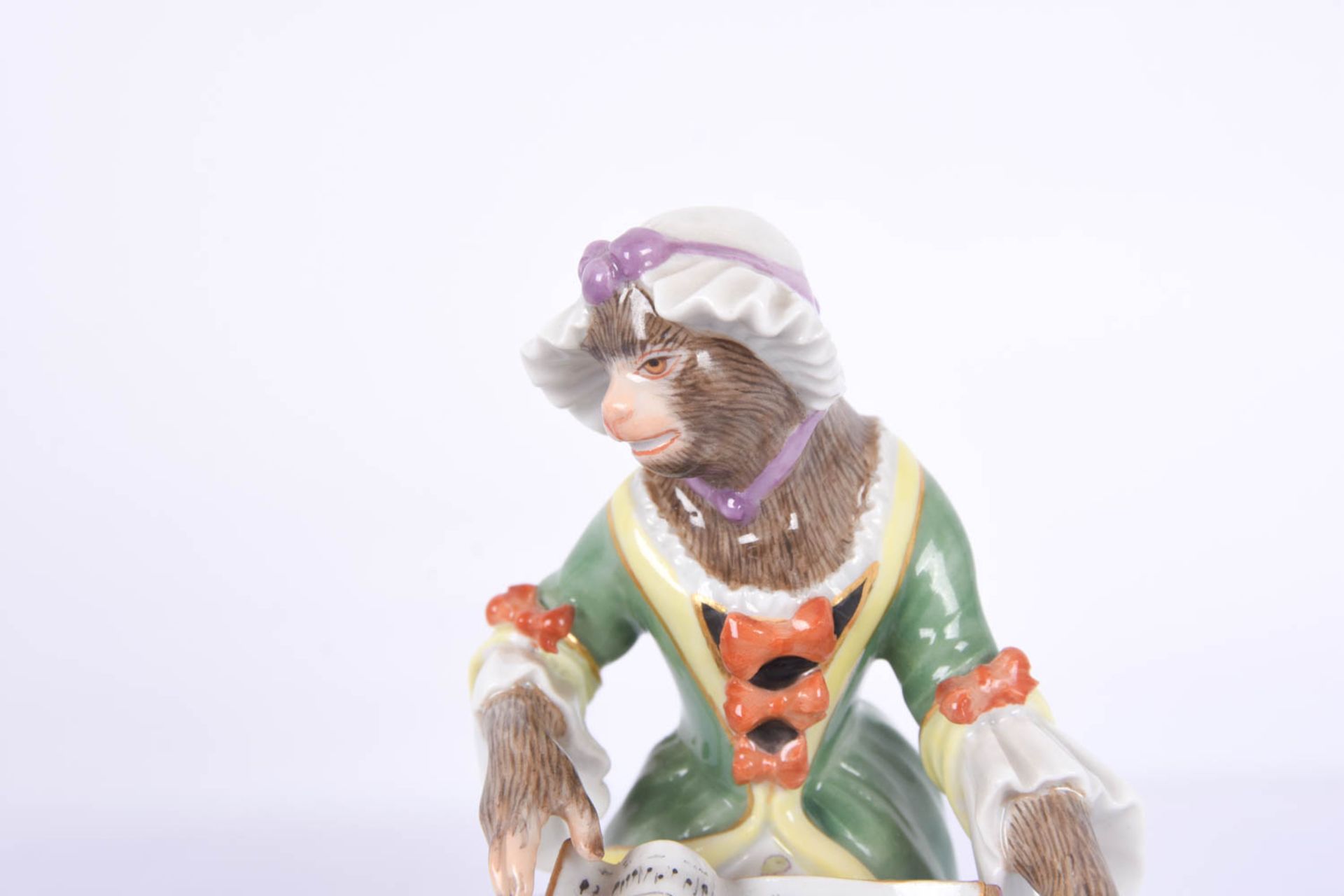 Meissen Figur, Sängerin aus der Affenkapelle - Bild 2 aus 5