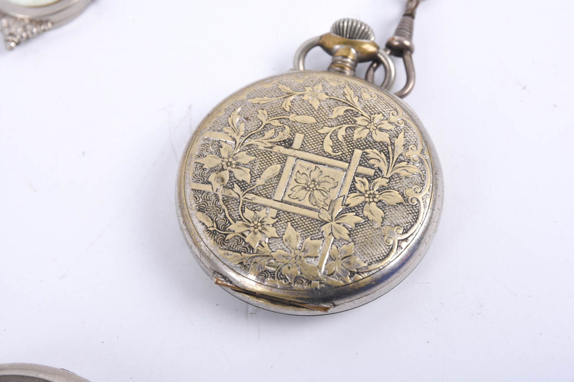 Konvolut  antike Taschenuhren, darunter 800 Silber  - Bild 18 aus 18