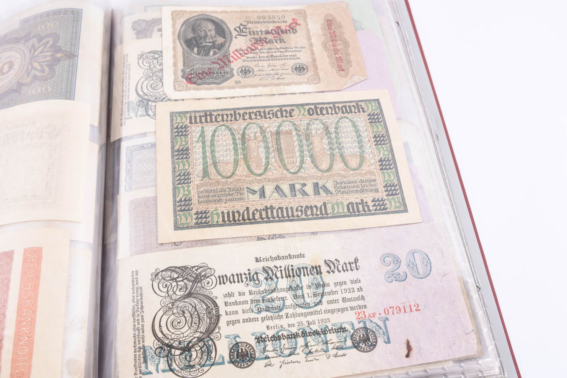 Großes Konvolut Banknoten-Geldscheinen, Inflation-Weimar Republik. u.a. - Bild 14 aus 23