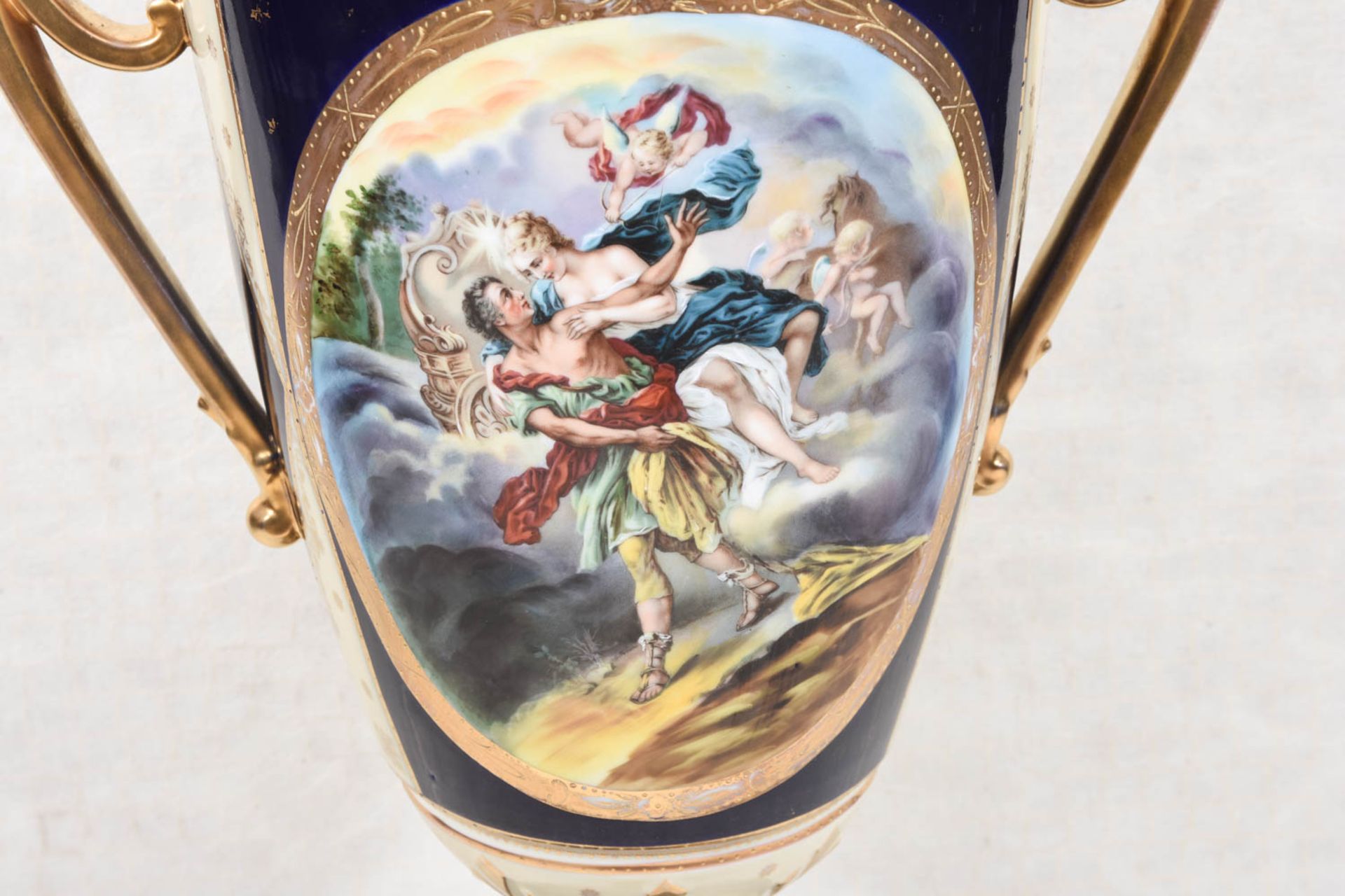 Große Pokalvase, Wiener Porzellan - Bild 4 aus 10