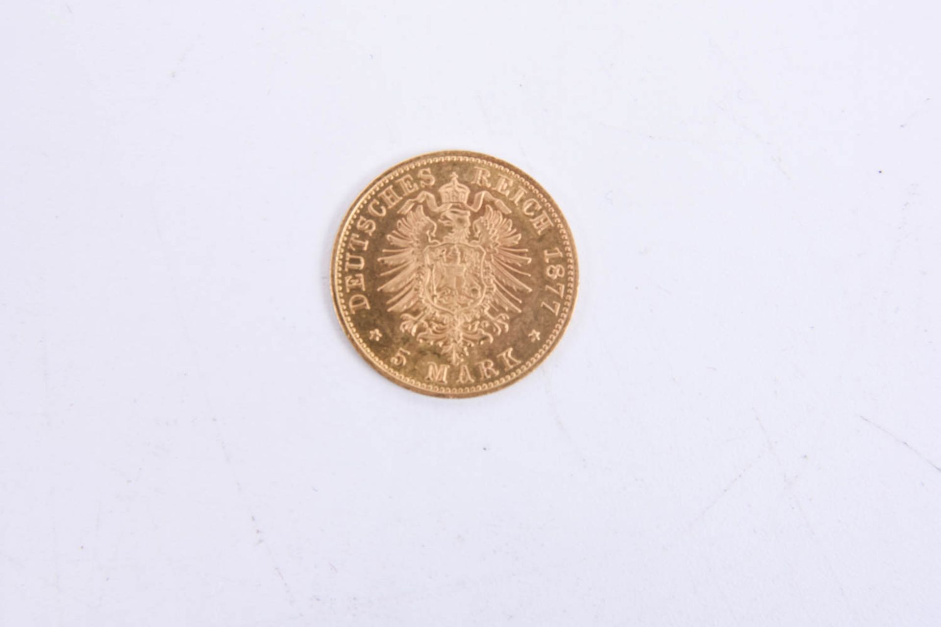 Deutsches Kaiserreich - Württemberg 5 Mark, 1877 Goldmünze