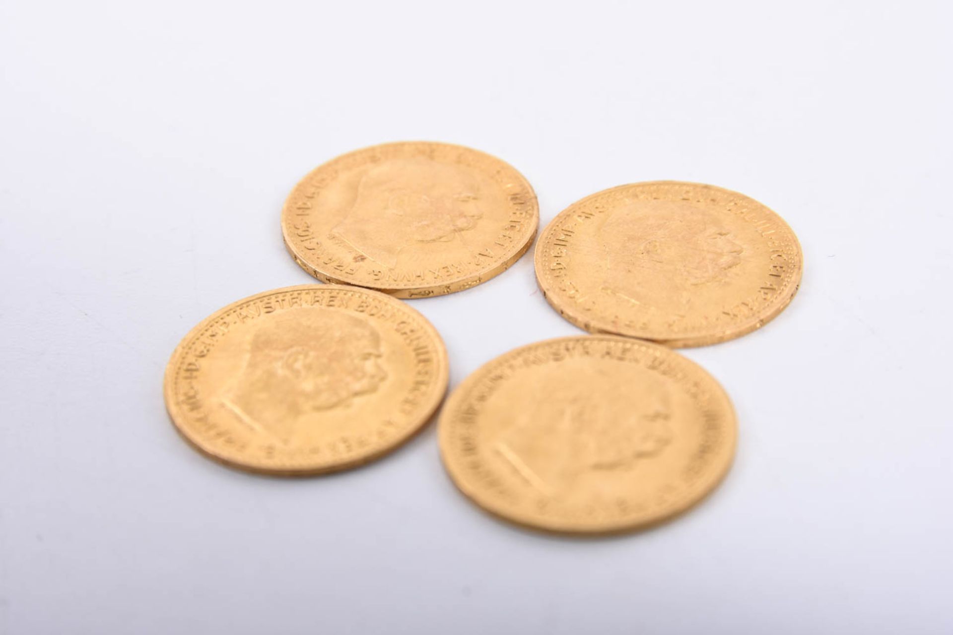 Österreich 10 Kronen, 4 Goldmünzen aus dem Jahr 1912 - Bild 3 aus 3