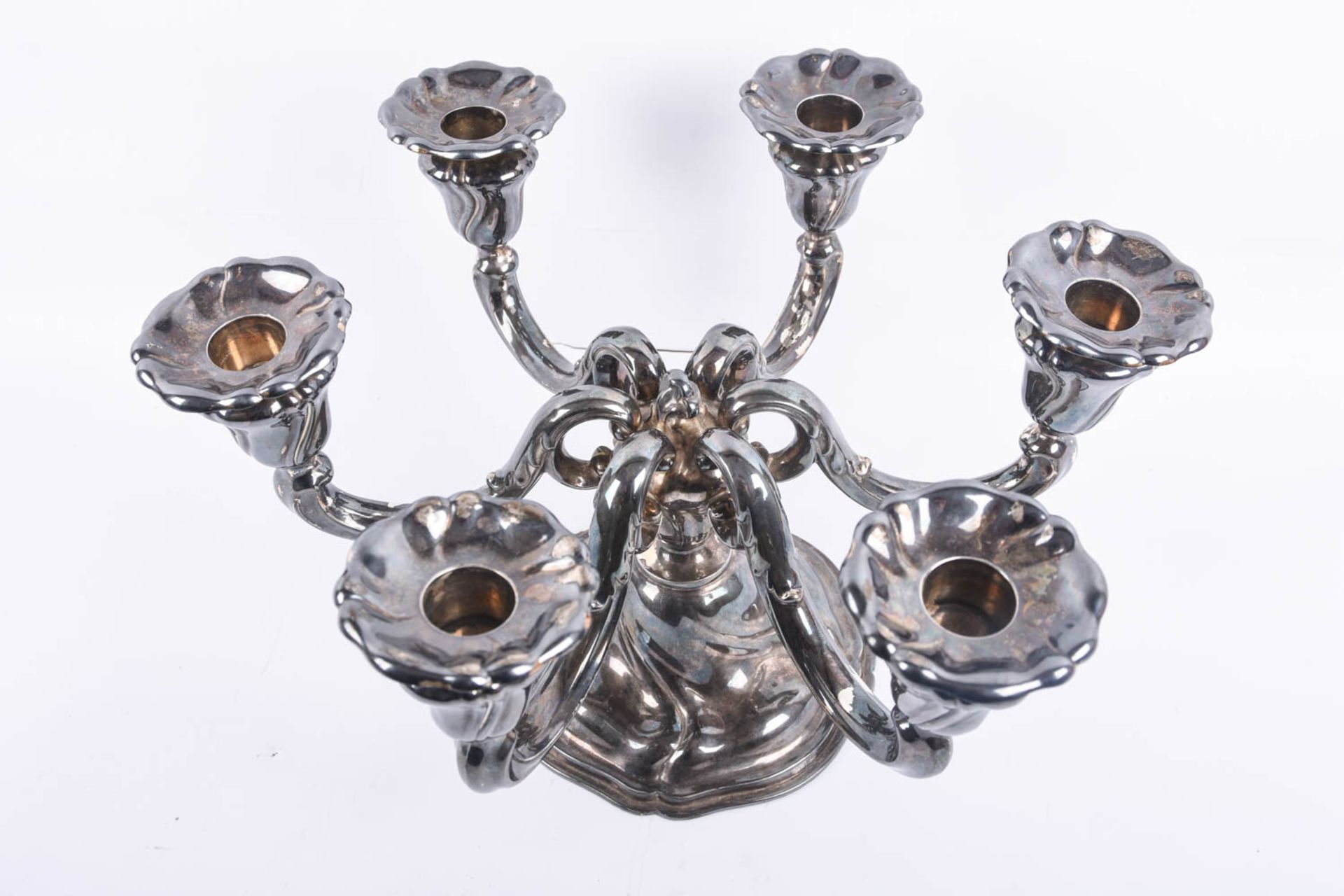 Sechsarmiger Kerzenleuchter, 835 Silber - Image 2 of 6