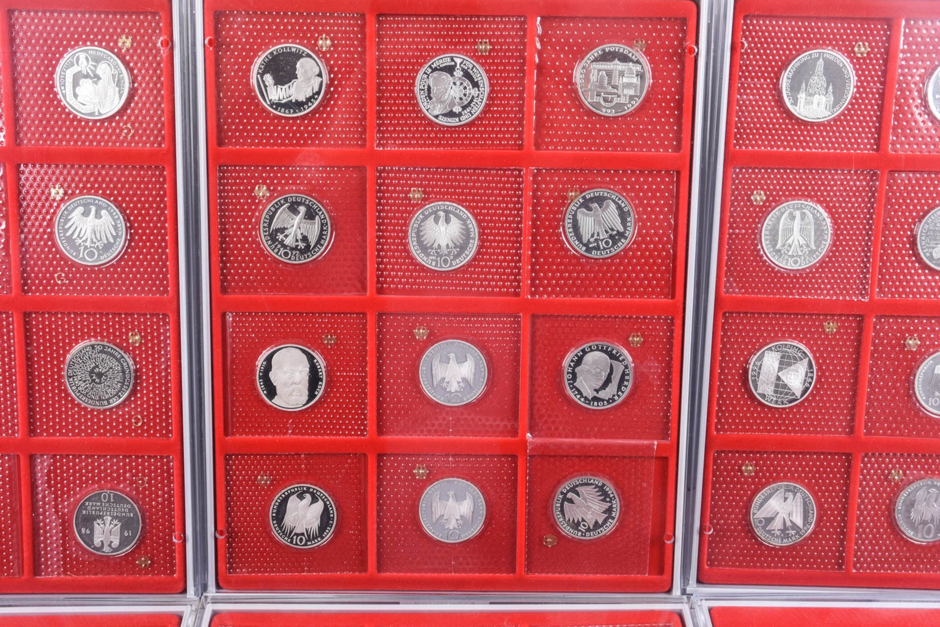 10 DM Konvolut aus 75 Silbermünzen, PP 1987 bis 200, komplett - Image 6 of 7