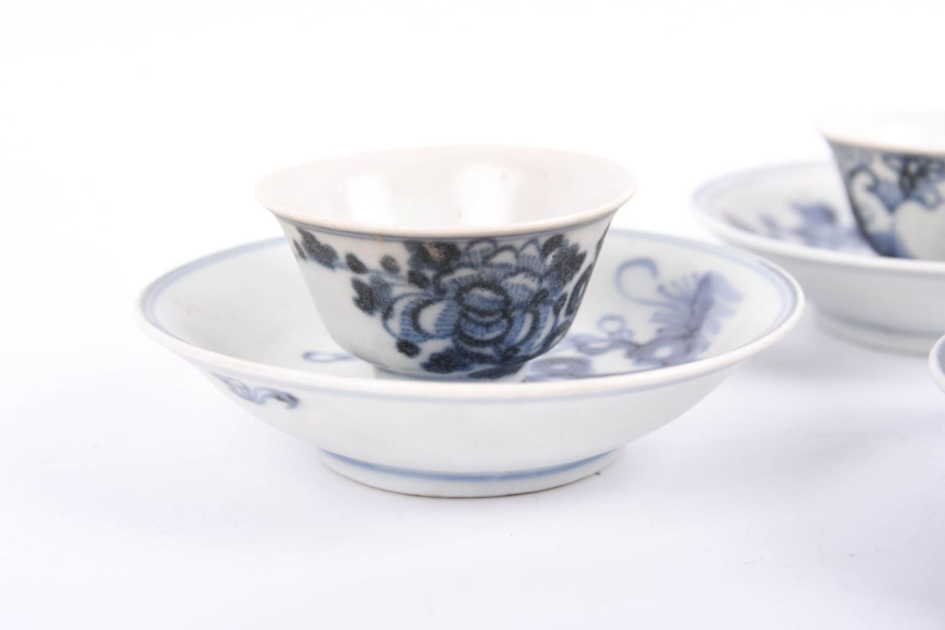 China 6 Blaue & Weiße Porzellan Tassen mit Untertasse - Bild 2 aus 8