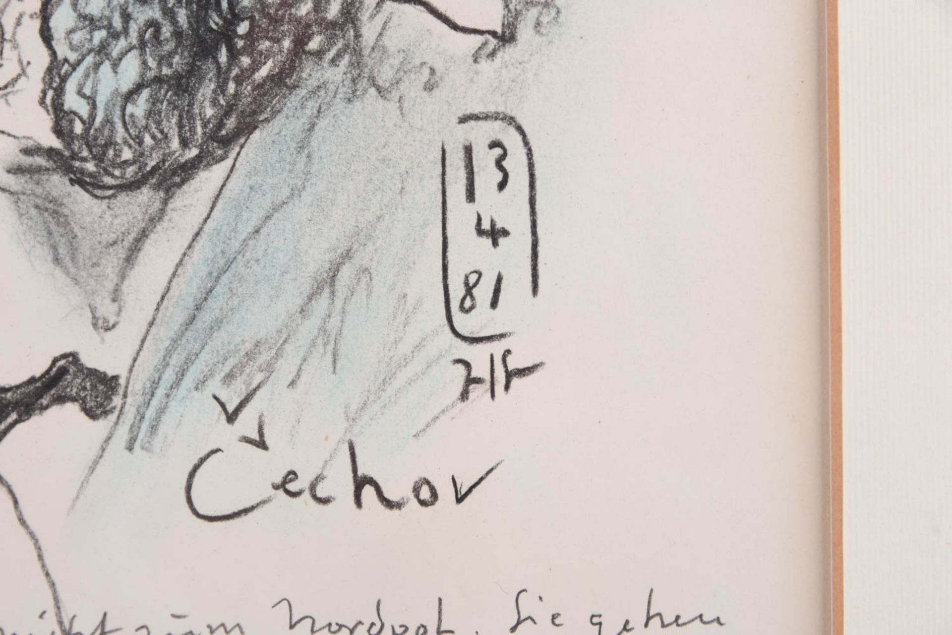 Konrad Kujau, Zeichnung von Anton Pawlowitsch Tschechow - Bild 5 aus 7