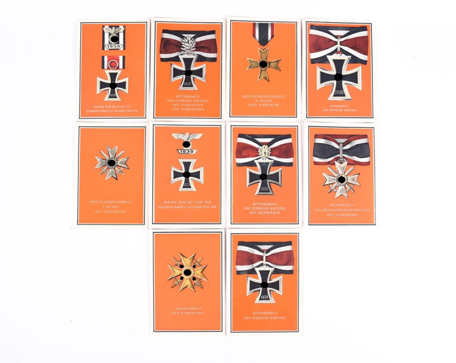 2.WK 10 Propaganda-Postkarten aus der Serie 'Die Kriegsorden des Großdeutschen Reiches'