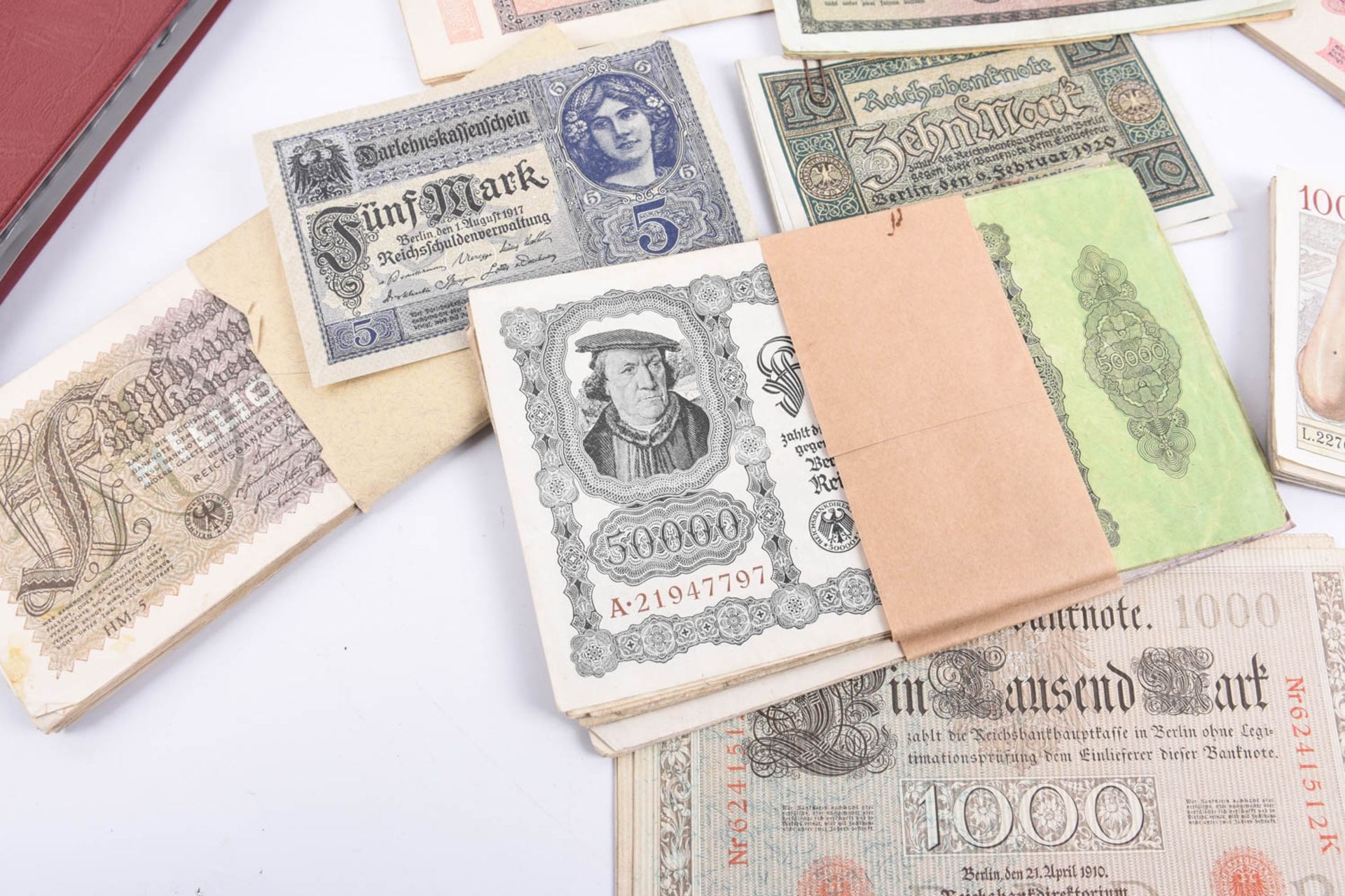 Großes Konvolut Banknoten-Geldscheinen, Inflation-Weimar Republik. u.a. - Bild 7 aus 23