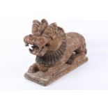 Asiatischer Tempel Löwe aus Holz 