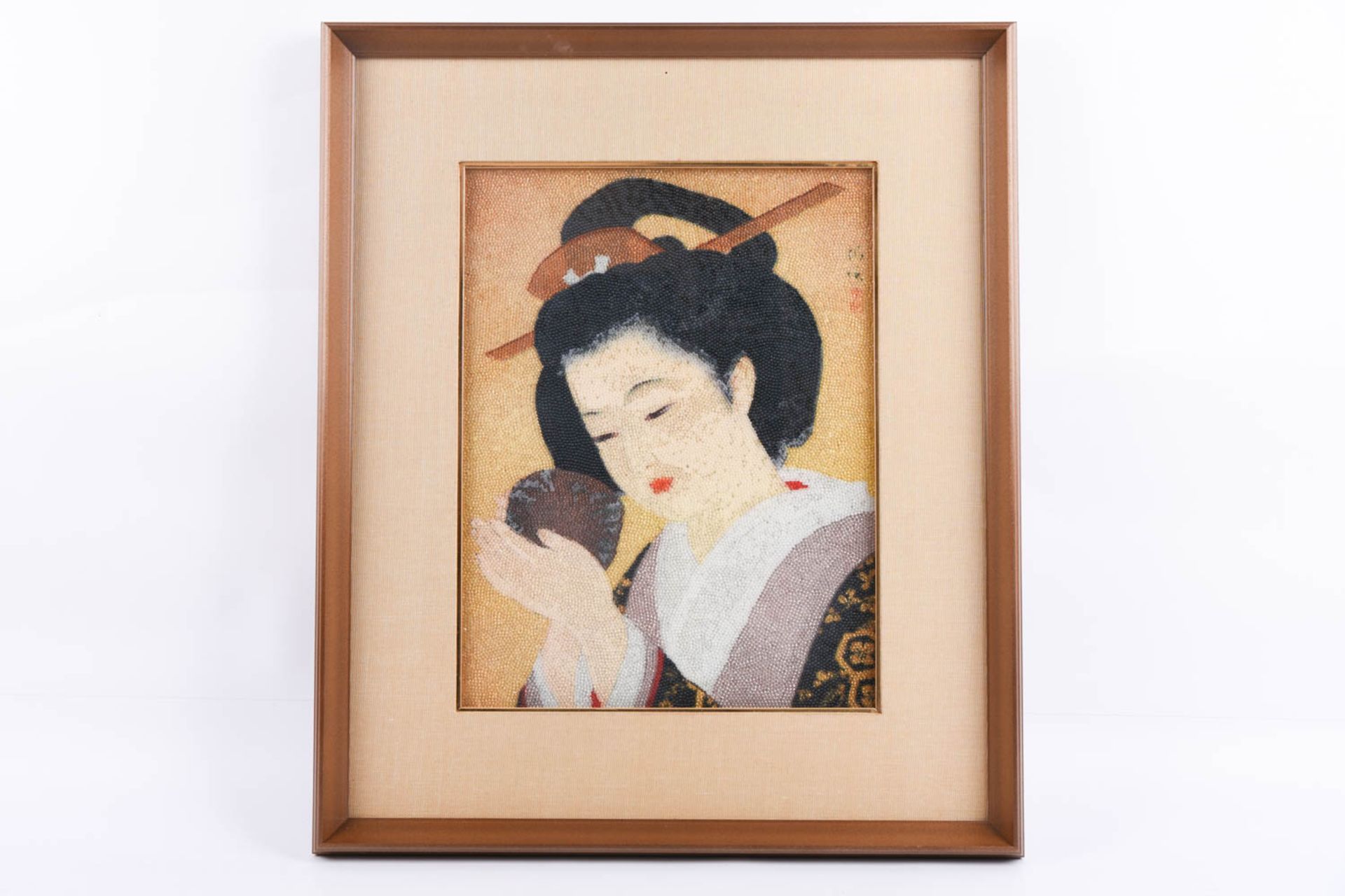 Perlendruck, japanische Geisha