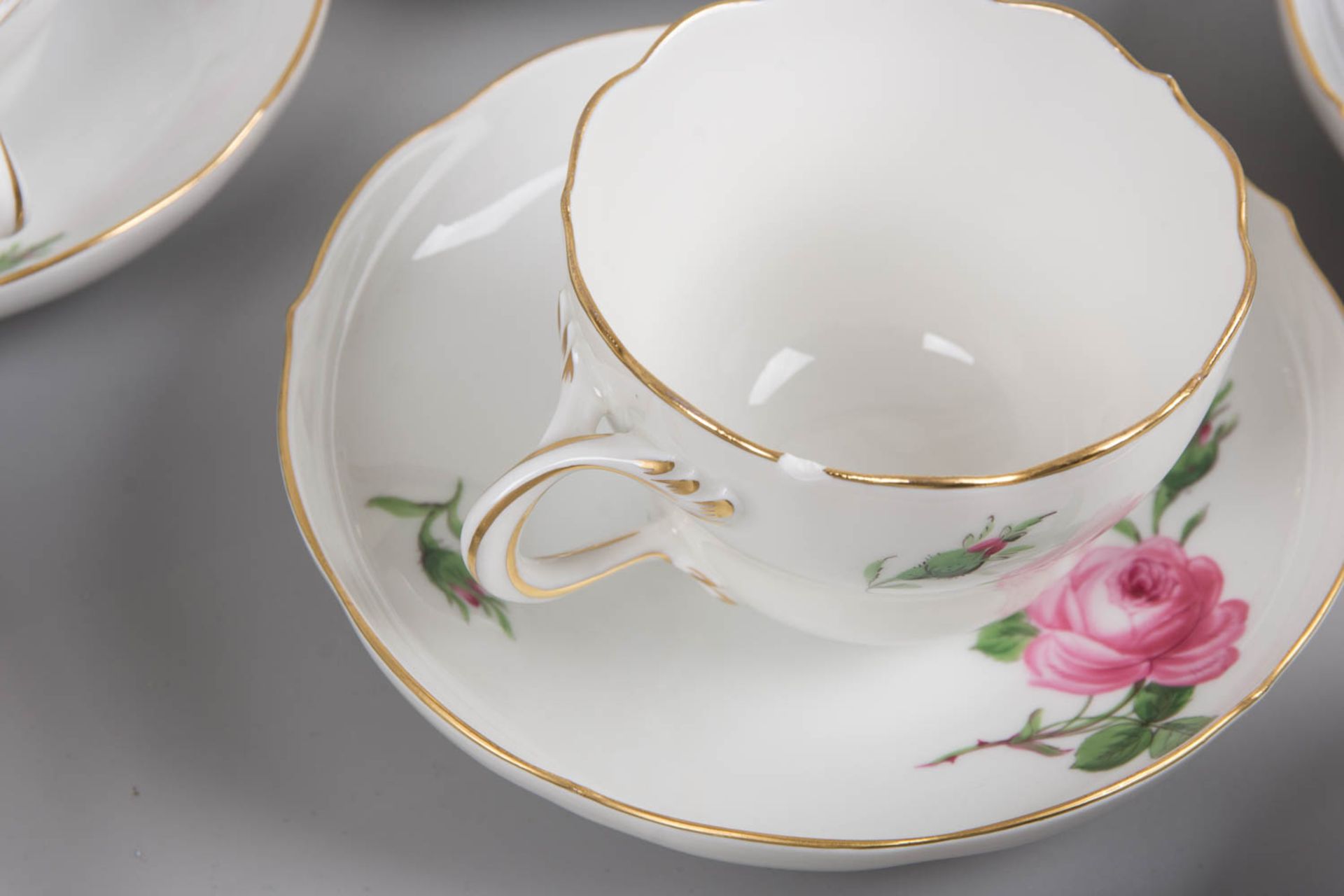 Meissen Rote Rose Kaffeegedeck - Bild 6 aus 14