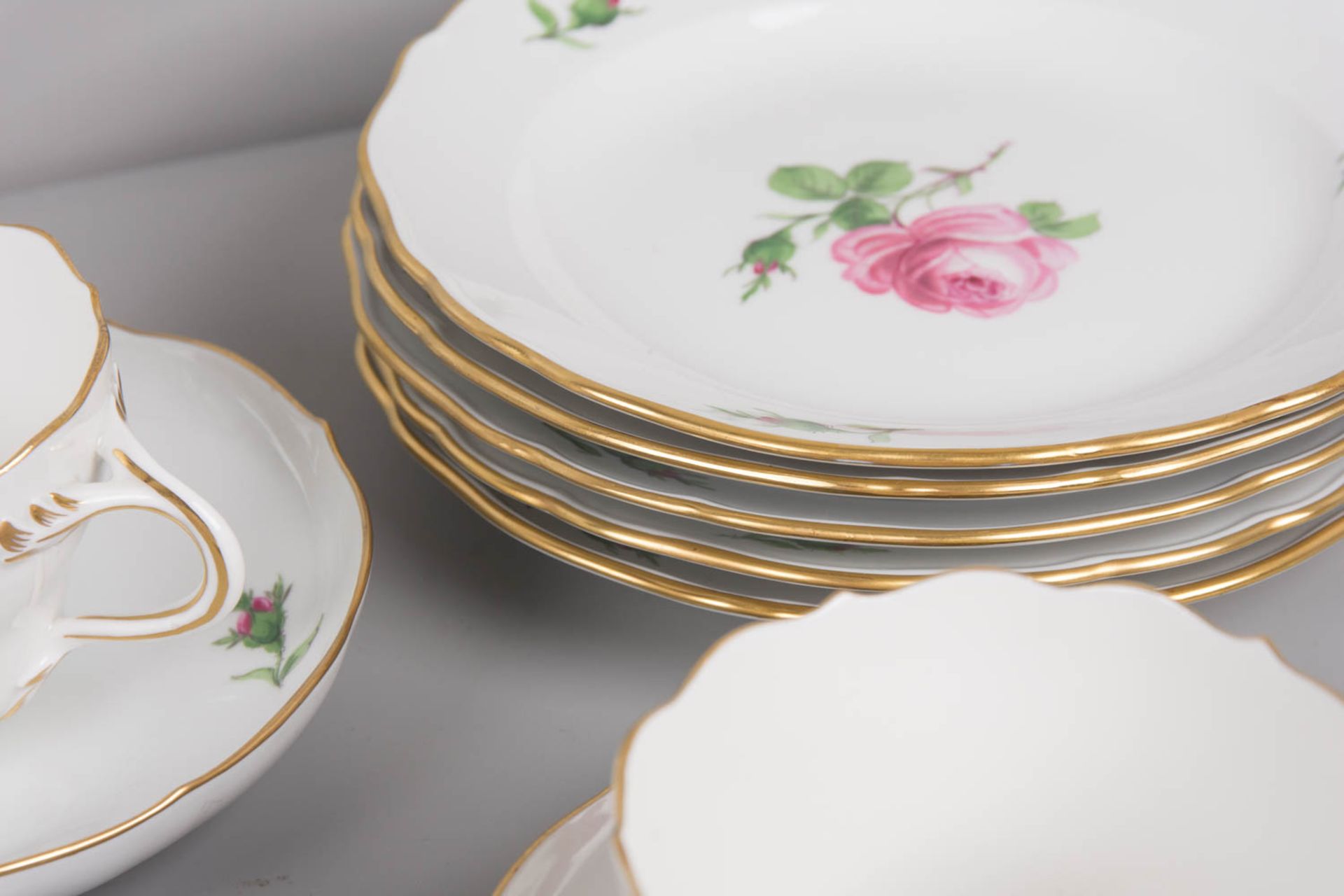 Meissen Rote Rose Kaffeegedeck - Bild 10 aus 14