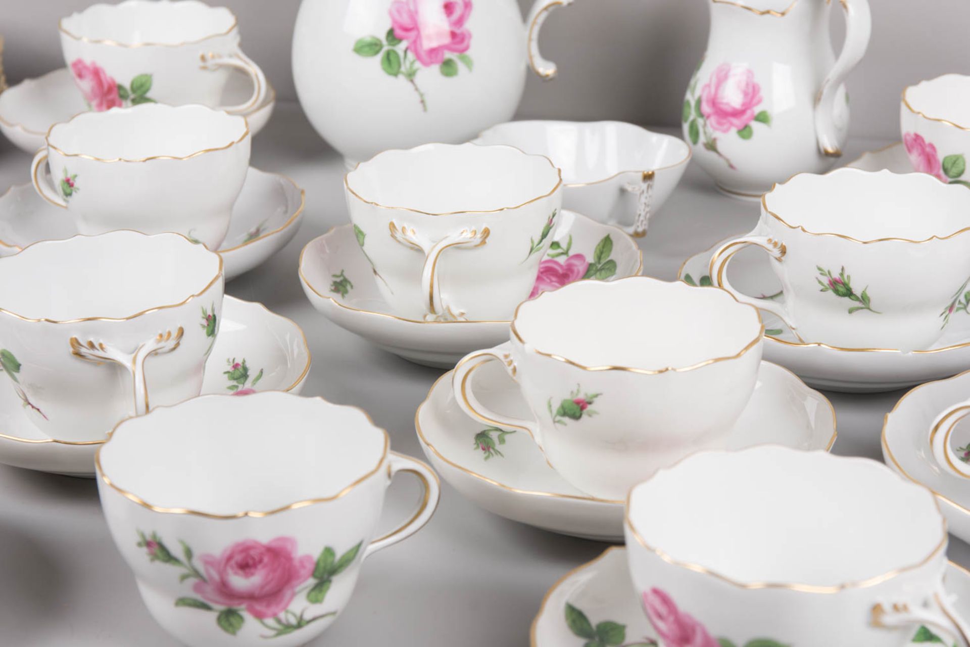 Meissen Rote Rose Kaffeegedeck - Bild 2 aus 14