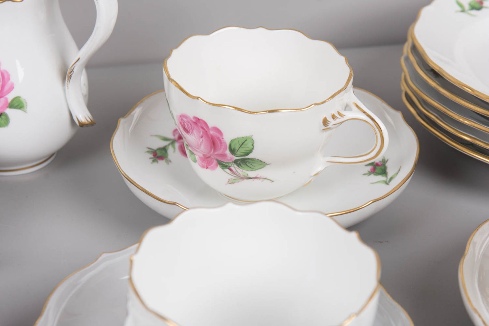Meissen Rote Rose Kaffeegedeck - Bild 4 aus 14
