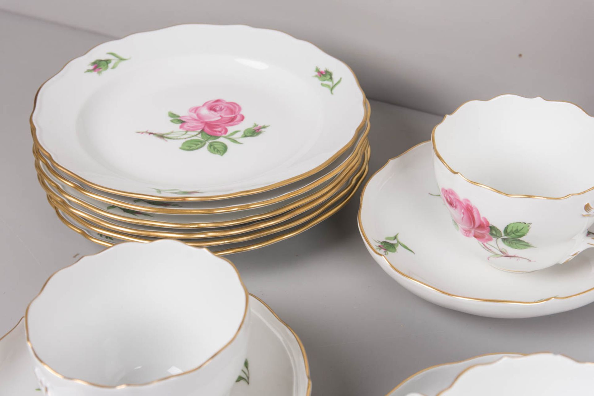 Meissen Rote Rose Kaffeegedeck - Bild 11 aus 14