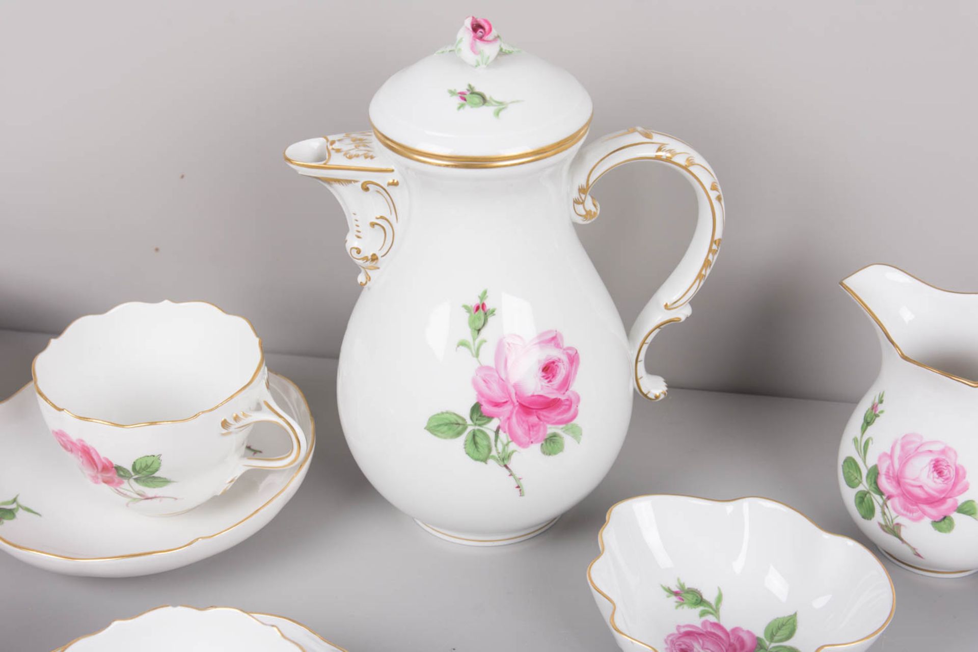 Meissen Rote Rose Kaffeegedeck - Bild 12 aus 14