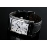 Frederique Constant "Mod Dep" steel wristwatch, automatic, date, large second, verso glass back, bl