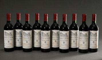 10 Flaschen 1990 Chateau de Rocher, Saint Emilion Grand Cru, Rotwein, Frankreich, 0,75l, hs-in, Eti