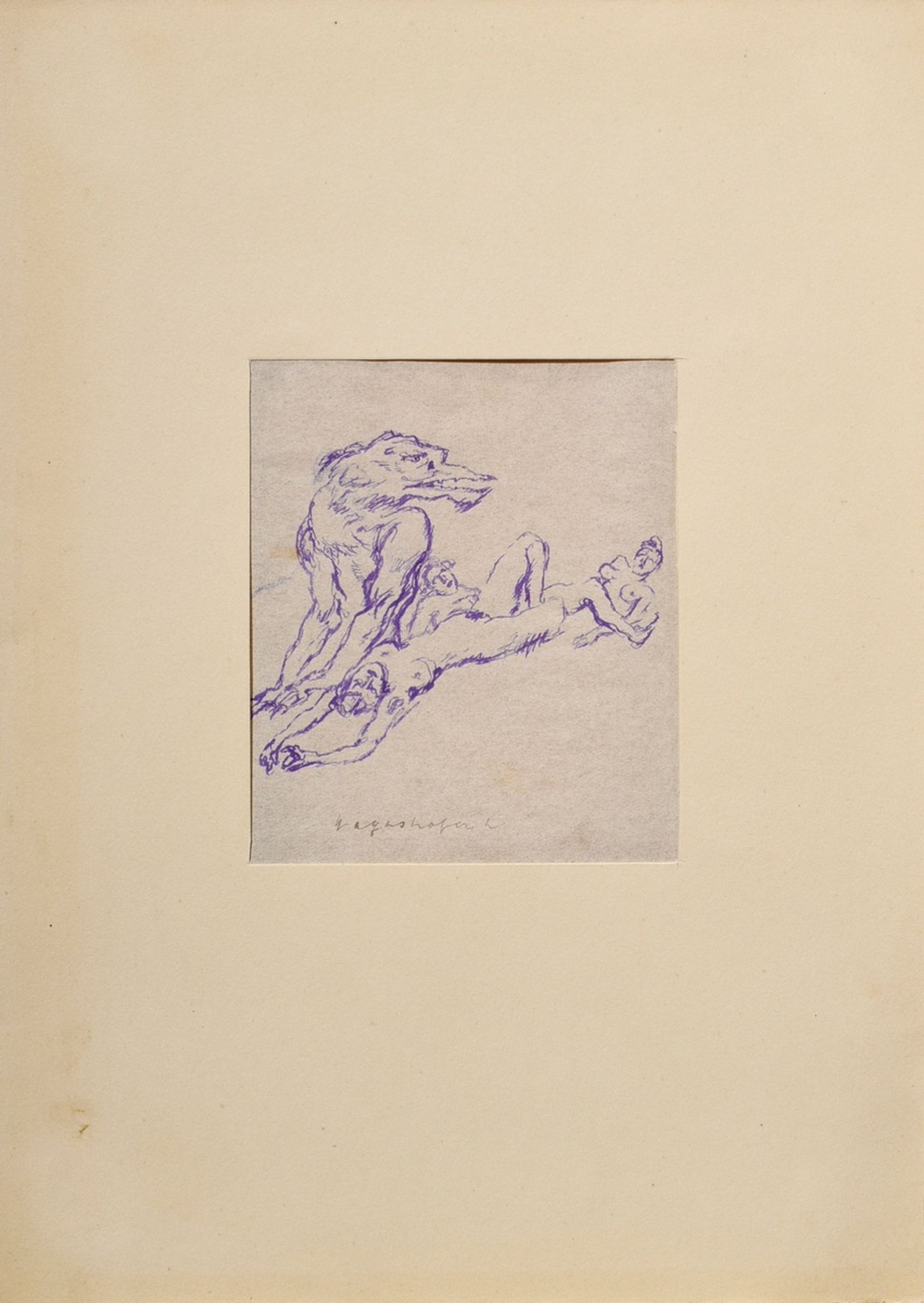 Mayershofer, Max (1875-1950) "Skizzenbuch Groteskes, Portraits und Landschaften", Tinte/Kohle, je s - Bild 12 aus 27