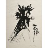Dali, Salvador (1904-1989) "Dante" 1964, Lithographie, e.a., u. sign./bez., 71,5x53,5cm (m.R. 93,5x
