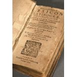 Band Garth, Balthasar (1550-1598) "Lexicon latino-graecum kekalligraphemenon, Linguae Graecae Tyron