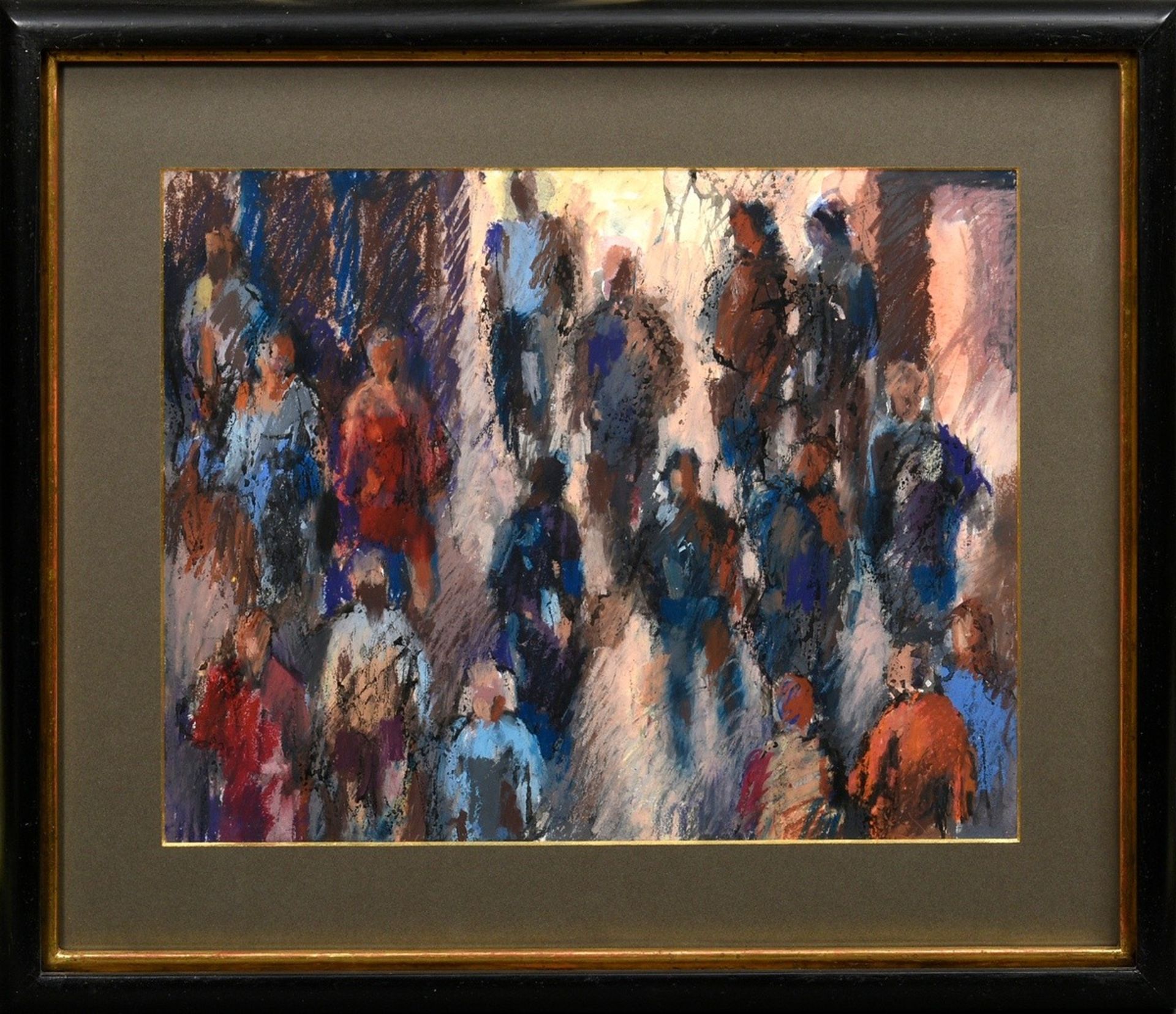 Petersen, Vita (1915-2011) "New York-Central Station" 2001, pastel chalk/watercolour, verso inscr., - Image 2 of 4