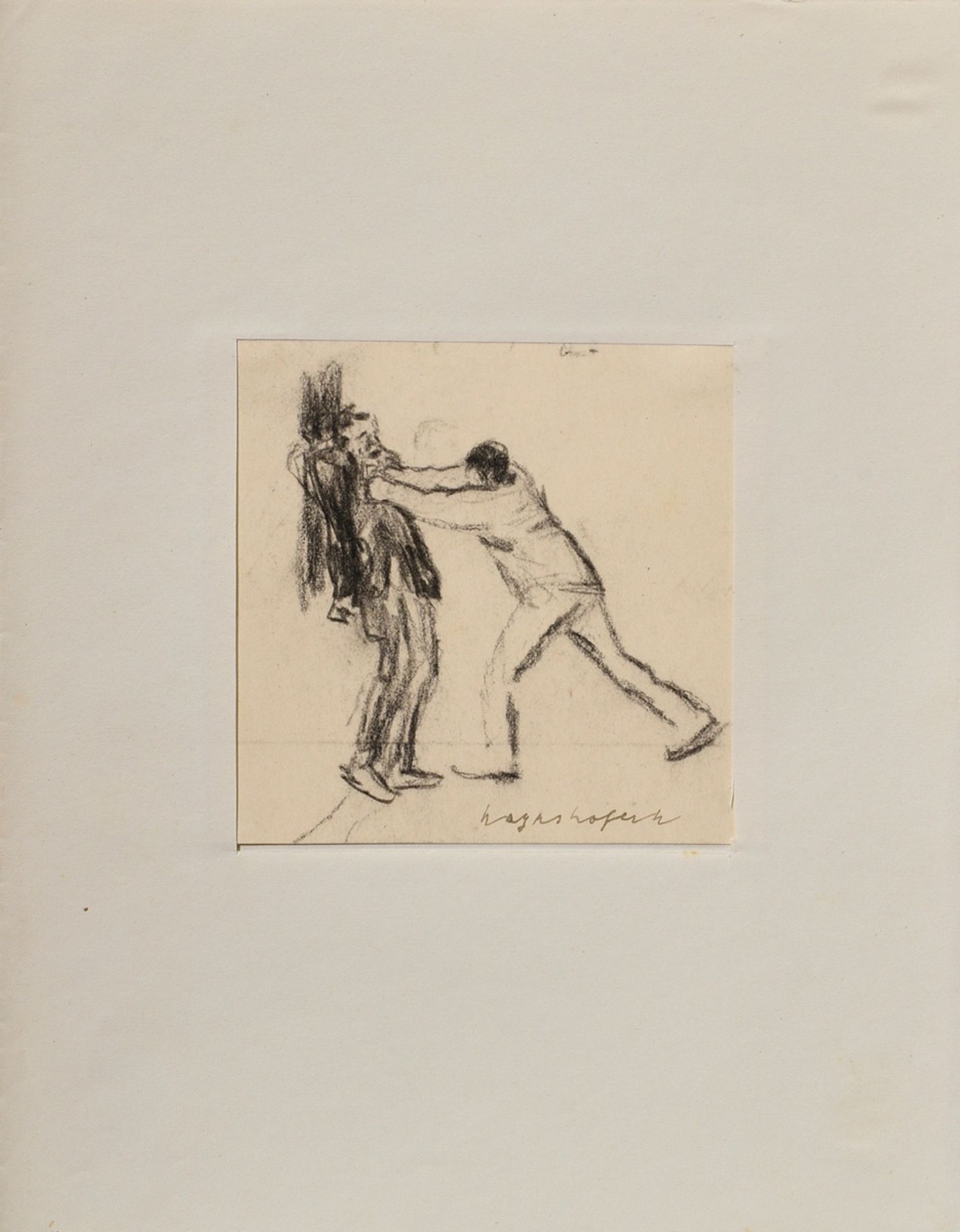 Mayershofer, Max (1875-1950) "Skizzenbuch Groteskes, Portraits und Landschaften", Tinte/Kohle, je s - Bild 26 aus 27