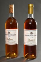 2 Flaschen 1998 Chateau Haut-Placey, Sauternes, Craveia-Goyaud, 0,75l, durchgehend gute Kellerlager