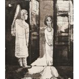 Gotsch, Friedrich Karl (1900-1984) "At the door", etching, 9/20, sign./titl./num. below, PM 24.8x21