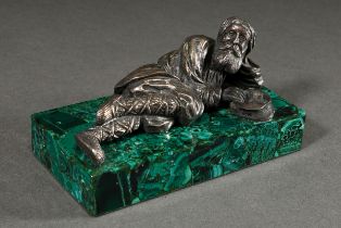 Paperweight "Reclining Russian Peasant" in detailed workmanship, Moscow 1899-1908, sample master: I