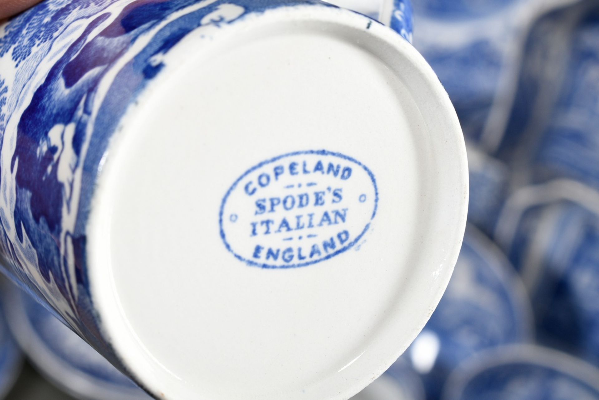 53 Teile Copeland Speiseservice "Spode's Blue Italian", bestehend aus: 11 große Teller (Ø 26,5cm),  - Bild 3 aus 6