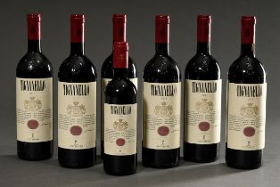 7 Flaschen: 6x 2013 Marchesi Antinori Tignanello Toscana IGT, Rotwein, Italien, 0,75l und 1x 1999 M