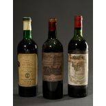 3 Various bottles of Bordeaux: 1x 1953 Chateau Cos d'Estourel, Grand Cru Classe, St. Estephe, 1x 19
