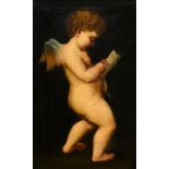 Unknown painter of the 18th c. "Reading Cupid" after Antonio Allegri da Correggio (1489-1534), oil/