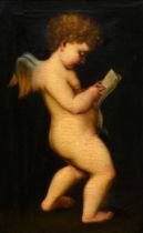 Unbekannter Maler des 18.Jh. "Lesender Amor" nach Antonio Allegri da Correggio (1489-1534), Öl/Lein