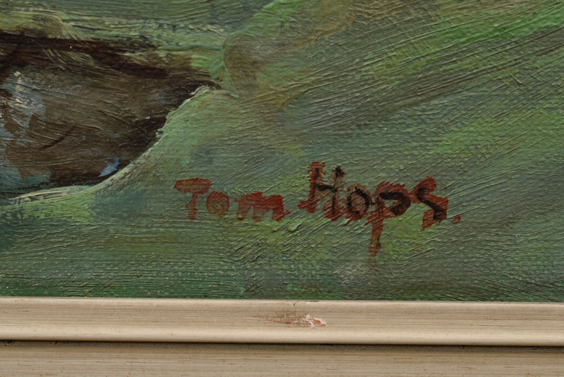 Hops, Tom (1906-1976) "Kärnten" 1939(?), Öl/Leinwand, u.r. sign., verso gewidmet./betit., 46,5x61cm - Bild 3 aus 6