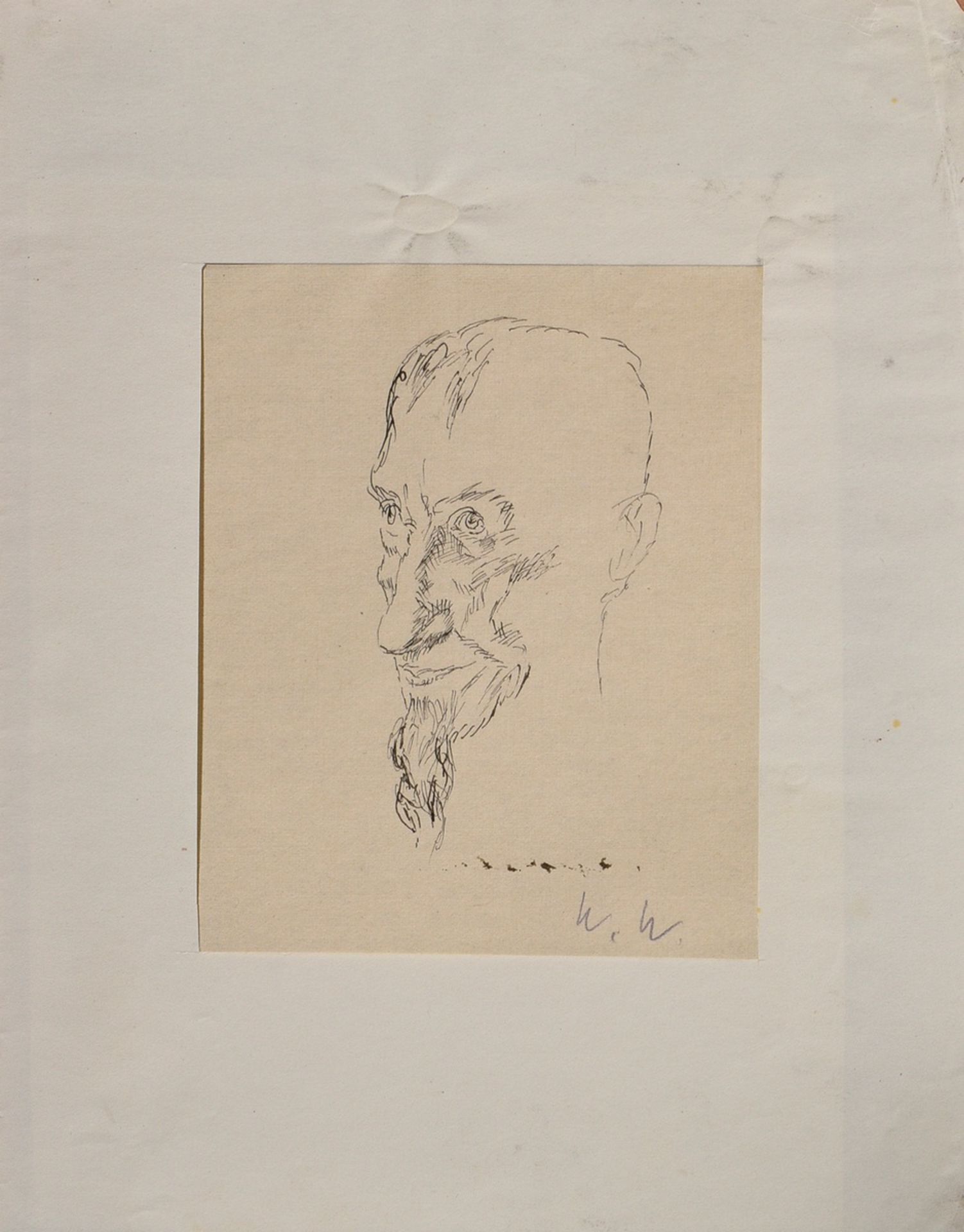 Mayershofer, Max (1875-1950) "Skizzenbuch Groteskes, Portraits und Landschaften", Tinte/Kohle, je s - Bild 7 aus 27