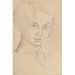 Maetzel-Johannsen, Dorothea (1886-1930) "Mädchenbildnis" um 1927, Bleistift, verso Nachlassstempel/