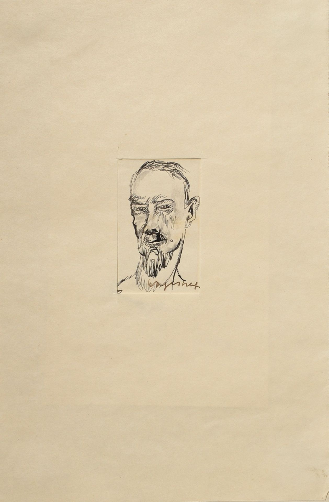 Mayershofer, Max (1875-1950) "Skizzenbuch Groteskes, Portraits und Landschaften", Tinte/Kohle, je s - Bild 27 aus 27