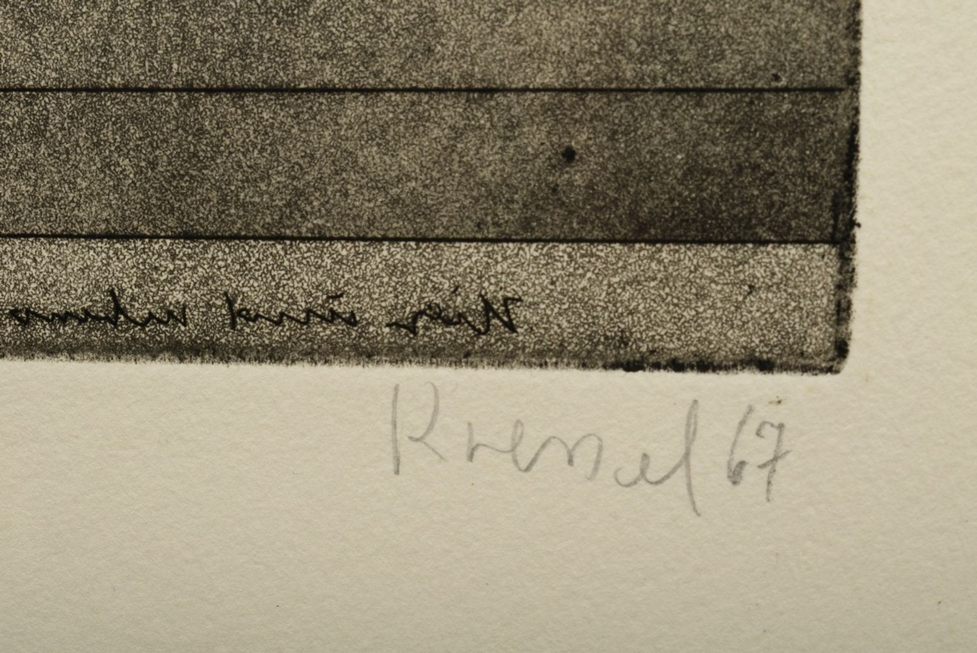 Kressel, Dieter (1925-2015) "Here and Next Door" 1967, etching, proof (of three unnum. copies, own  - Image 3 of 3