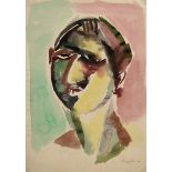 Bargheer, Eduard (1901-1979) "Portrait" 1948, watercolour/pencil, sign./dat. lower right, 49.8x34.8