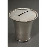 Conical money box with grooved rim and hinged lid, Mark: Christian F. Heise (1904-1932), Denmark, s