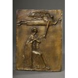 Unbekannter Künstler des 20.Jh. "Verkündigung", Bronze, Flachrelief, u. l. monogr. "G.H.", 23,5x17,
